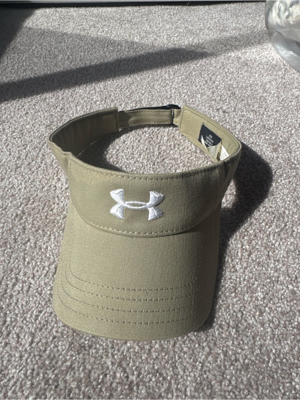 Under Armour Khaki Tan Visor Hat OSFA Adjustable Golf Tennis